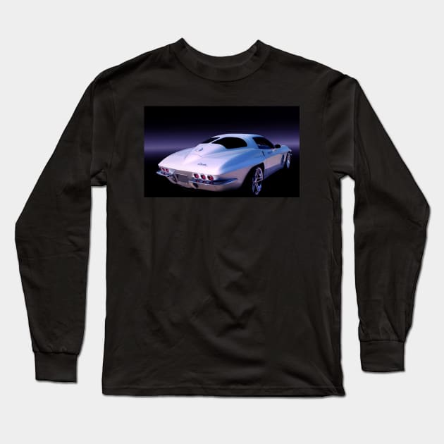 1963 Corvette Custom Long Sleeve T-Shirt by Burtney